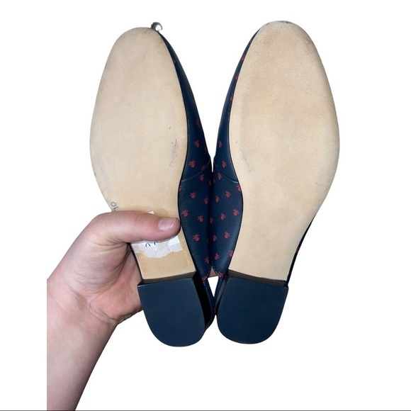 NEW G/FORE Navy Blue Skull Killer T's Leather Mules Size 7.5 - Picture 6 of 7